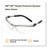 BX Molded-In Diopter Safety Glasses, +2.0 Diopter Strength, Black/Silver Plastic Frame, Clear Polycarbonate Lens2