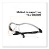 BX Molded-In Diopter Safety Glasses, +2.0 Diopter Strength, Black/Silver Plastic Frame, Clear Polycarbonate Lens4