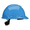 SecureFit H-Series Hard Hats, H-700 Vented Cap with UV Indicator, 4-Point Pressure Diffusion Ratchet Suspension, Blue2