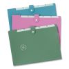 U ECO Six-Pocket Expandable Folder, 4.5" Expansion, 6 Sections, Snap Button Closure, 1/6-Cut Tabs, Letter Size, 3/Pack4