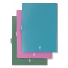 U ECO Six-Pocket Expandable Folder, 4.5" Expansion, 6 Sections, Snap Button Closure, 1/6-Cut Tabs, Letter Size, 3/Pack5