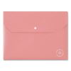 U ECO Document Holder, 0.59" Expansion, 1 Section, Snap Button Closure, Letter Size, Assorted Colors, 10/Pack6
