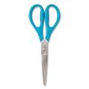 U ECO Scissors. Concave Tip, 9.45" Long, 3" Cut Length, Assorted Straight Handle, 3/Pack3