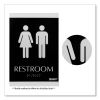 Century Series Office Sign, Men/Women Restroom, 6 x 9, Black/Silver4