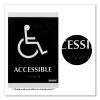 Century Series Office Sign, Accessible, 6 x 9, Black/Silver3