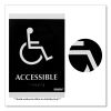 Century Series Office Sign, Accessible, 6 x 9, Black/Silver4