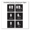 ADA Sign, Unisex Restroom, Plastic, 8 x 8, Clear/White3