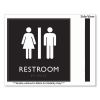 ADA Sign, Unisex Restroom, Plastic, 8 x 8, Clear/White4