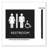 ADA Sign, Unisex Accessible Restroom, Plastic, 8 x 8, Clear/White2