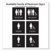 ADA Sign, Unisex Accessible Restroom, Plastic, 8 x 8, Clear/White4