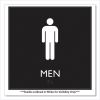 ADA Sign, Men, Plastic, 8 x 8, Clear/White2