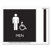 ADA Sign, Men Accessible, Plastic, 8 x 8, Clear/White3