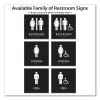 ADA Sign, Men Accessible, Plastic, 8 x 8, Clear/White4