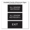 ADA Sign, All Gender Restroom, Plastic, 4 x 4, Clear/White3