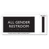 ADA Sign, All Gender Restroom, Plastic, 4 x 4, Clear/White4