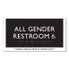 ADA Sign, All Gender Restroom Accessible, Plastic, 4 x 4, Clear/White2