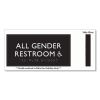 ADA Sign, All Gender Restroom Accessible, Plastic, 4 x 4, Clear/White3