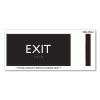 ADA Sign, Exit, Plastic, 4 x 4, Clear/White3