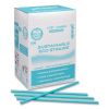 Marine Biodegradable Straws, 7.75", Ocean Blue, 6,000/Carton4