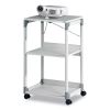 3-Tier Multimedia Trolley for Projectors, Metal, 3 Shelves, 20 x 17 x 34.75, Gray2