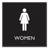 ADA Sign, Women, Plastic, 8 x 8, Clear/White3