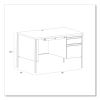 Teachers Pedestal Desks, One Right-Hand Pedestal: Box/File Drawers, 48" x 30" x 29.5", White/Platinum3