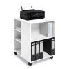 Flexible Multi-Functional Cart for Office Storage, Wood, 6 Shelves, 20.79 x 23.31 x 29.45, White4