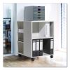 Flexible Multi-Functional Cart for Office Storage, Wood, 6 Shelves, 20.79 x 23.31 x 29.45, Gray3