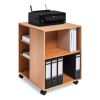 Flexible Multi-Functional Cart for Office Storage, Wood, 6 Shelves, 20.79 x 23.31 x 29.45, Beech2