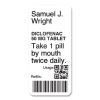 LW Durable Labels, Medical Prescription Label, 1" x 2.13", White, 500 Labels/Roll2