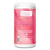 All Purpose Cleaning Wipes, 1 Ply, Pink Grapefruit, White, 70/Canister, 6/Carton2