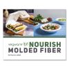 Nourish Molded Fiber Takeout Containers, 3-Compartment, 8 x 9 x 2, White, Sugarcane, 200/Carton3