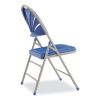 1100 Series Deluxe Fan-Back Tri-Brace Folding Chair, Supports 500 lb, Blue Seat/Back, Gray Base, 4/CT,Ships in 1-3 Bus Days4