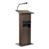 Power Plus Lectern, 22 x 17 x 46, Ribbonwood, Ships in 1-3 Business Days4