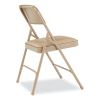 1200 Series Premium Vinyl Dual-Hinge Folding Chair, Supports 500 lb, 17.75" Seat Ht, French Beige, 4/CT,Ships in 1-3 Bus Days4