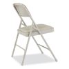 1200 Series Premium Vinyl Dual-Hinge Folding Chair, Supports 500lb, 17.75" Seat Height, Warm Gray, 4/CT,Ships in 1-3 Bus Days4