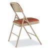 1200 Series Vinyl Dual-Hinge Folding Chair, Supports 500 lb, Honey Brown Seat/Back, Beige Base, 4/CT, Ships in 1-3 Bus Days4