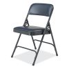 1200 Series Vinyl Dual-Hinge Folding Chair, Supports 500 lb, 17.75" Seat Ht, Dark Midnight Blue, 4/CT, Ships in 1-3 Bus Days3