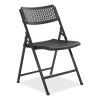 AirFlex Series Premium Poly Folding Chair, Supports 1000 lb, 17.25" Seat Ht, Black Seat/Back/Base, 4/CT,Ships in 1-3 Bus Days2