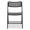 AirFlex Series Premium Poly Folding Chair, Supports 1000 lb, 17.25" Seat Ht, Black Seat/Back/Base, 4/CT,Ships in 1-3 Bus Days3