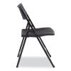 AirFlex Series Premium Poly Folding Chair, Supports 1000 lb, 17.25" Seat Ht, Black Seat/Back/Base, 4/CT,Ships in 1-3 Bus Days4