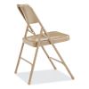 200 Series Premium All-Steel Double Hinge Folding Chair, Supports 500 lb, 17.25" Seat Ht, Beige, 4/CT, Ships in 1-3 Bus Days4