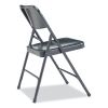 200 Series Premium All-Steel Double Hinge Folding Chair, Supports 500 lb, 17.25" Seat Ht, Blue, 4/CT, Ships in 1-3 Bus Days4