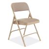 2200 Series Deluxe Fabric Upholstered Dual-Hinge Premium Folding Chair, Supports 500lb, Cafe Beige,4/CT,Ships in 1-3 Bus Days2