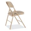 2200 Series Deluxe Fabric Upholstered Dual-Hinge Premium Folding Chair, Supports 500lb, Cafe Beige,4/CT,Ships in 1-3 Bus Days4