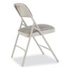 2200 Series Fabric Dual-Hinge Premium Folding Chair, Supports 500lb,Greystone Seat/Back,Gray Base,4/CT, Ships in 1-3 Bus Days4