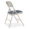 2200 Series Fabric Dual-Hinge Premium Folding Chair, Supports 500 lb, Blue Seat/Back, Gray Base, 4/CT, Ships in 1-3 Bus Days4