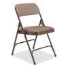 2200 Series Fabric Dual-Hinge Premium Folding Chair, Supports 500 lb, Walnut Seat/Back, Brown Base,4/CT,Ships in 1-3 Bus Days2