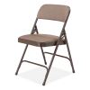 2200 Series Fabric Dual-Hinge Premium Folding Chair, Supports 500 lb, Walnut Seat/Back, Brown Base,4/CT,Ships in 1-3 Bus Days3