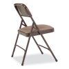 2200 Series Fabric Dual-Hinge Premium Folding Chair, Supports 500 lb, Walnut Seat/Back, Brown Base,4/CT,Ships in 1-3 Bus Days4